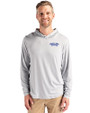Montana State Bobcats College Vault Cutter & Buck Coastline Epic Comfort Recycled Mens Hooded Shirt CONCRETE Front