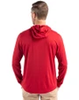 Nebraska Cornhuskers Cutter & Buck Coastline Epic Comfort Recycled Mens Hooded Shirt Cardinal Red Back