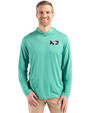 North Dakota Cutter & Buck Coastline Epic Comfort Recycled Mens Hooded Shirt Kelly Green Front