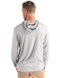 ETSU Buccaneers Cutter & Buck Coastline Epic Comfort Recycled Mens Hooded Shirt CONCRETE Back