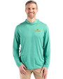 Notre Dame Fighting Irish Cutter & Buck Coastline Epic Comfort Recycled Mens Hooded Shirt Kelly Green Front