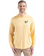 South Florida Bulls Cutter & Buck Coastline Epic Comfort Recycled Mens Hooded Shirt Desert Front