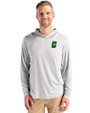 Charlotte 49ers Cutter & Buck Coastline Epic Comfort Recycled Mens Hooded Shirt CONCRETE Front