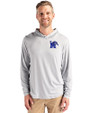 Memphis Tigers Cutter & Buck Coastline Epic Comfort Recycled Mens Hooded Shirt CONCRETE Front