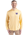 Washington Huskies Cutter & Buck Coastline Epic Comfort Recycled Mens Hooded Shirt Desert Front