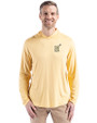 Navy Midshipmen Cutter & Buck Coastline Epic Comfort Recycled Mens Hooded Shirt Desert Front