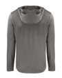 Navy Midshipmen Cutter & Buck Coastline Epic Comfort Recycled Mens Hooded Shirt Elemental Grey Mannequin Back