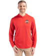Ohio State Buckeyes - Cutter & Buck Coastline Epic Comfort Recycled Mens Hooded Shirt Red Front