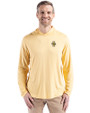 Idaho Vandals Cutter & Buck Coastline Epic Comfort Recycled Mens Hooded Shirt Desert Front