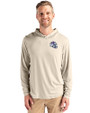 Buffalo Bills NFL Helmet Cutter & Buck Coastline Epic Comfort Recycled Mens Hooded Shirt Wheat Front