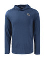 New England Patriots NFL Helmet Cutter & Buck Coastline Epic Comfort Recycled Mens Hooded Shirt Navy Blue Mannequin
