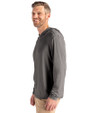 Chicago Bears NFL Helmet Cutter & Buck Coastline Epic Comfort Recycled Mens Hooded Shirt Elemental Grey Side