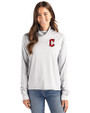 Cleveland Guardians - Cutter & Buck Coastline Epic Comfort Recycled Womens Funnel Neck CONCRETE Front
