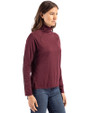 Arizona Cardinals Historic Cutter & Buck Coastline Epic Comfort Recycled Womens Funnel Neck Bordeaux Side