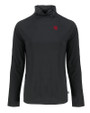 Nebraska Cornhuskers College Vault Cutter & Buck Coastline Epic Comfort Recycled Womens Funnel Neck Black Mannequin