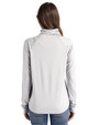 Nebraska Cornhuskers College Vault Cutter & Buck Coastline Epic Comfort Recycled Womens Funnel Neck CONCRETE Back
