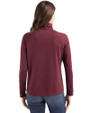 Texas A and M Aggies College Vault Cutter & Buck Coastline Epic Comfort Recycled Womens Funnel Neck Bordeaux Back