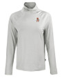 Oklahoma State Cowboys Wrestling Pete Cutter & Buck Coastline Epic Comfort Recycled Womens Funnel Neck CONCRETE Mannequin