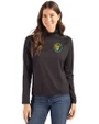 Southeastern Louisiana Lions Cutter & Buck Coastline Epic Comfort Recycled Womens Funnel Neck Black Front