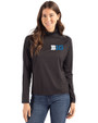BIG 10 Conference Cutter & Buck Coastline Epic Comfort Recycled Womens Funnel Neck Black Front