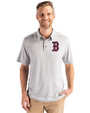 Boston Red Sox Cutter & Buck Coastline Epic Comfort Recycled Mens Polo CONCRETE Front