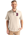 Boston Red Sox Cutter & Buck Coastline Epic Comfort Recycled Mens Polo Wheat Front