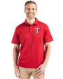 Texas Rangers Cutter & Buck Coastline Epic Comfort Recycled Mens Polo Cardinal Red Front