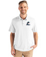 Miami Marlins Cutter & Buck Coastline Epic Comfort Recycled Mens Polo White Front