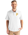Pittsburgh Pirates Cutter & Buck Coastline Epic Comfort Recycled Mens Polo White Front