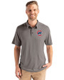 Chicago Cubs Cutter & Buck Coastline Epic Comfort Recycled Mens Polo Elemental Grey Front