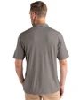 Cincinnati Reds Cutter & Buck Coastline Epic Comfort Recycled Mens Polo Elemental Grey Back