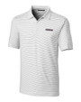 San Francisco 49ers Americana Cutter & Buck Forge Pencil Stripe Stretch Mens Polo White Mannequin