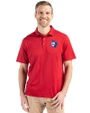 Texas Rangers Cooperstown Cutter & Buck Coastline Epic Comfort Recycled Mens Polo Cardinal Red Front