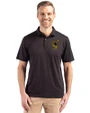 Pittsburgh Steelers Historic Cutter & Buck Coastline Epic Comfort Recycled Mens Polo Black Front
