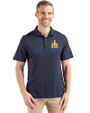 Seattle Mariners Cooperstown Cutter & Buck Coastline Epic Comfort Recycled Mens Polo Navy Blue Front