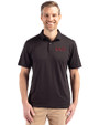 Texas Tech Red Raiders College Vault Cutter & Buck Coastline Epic Comfort Recycled Mens Polo Black Front
