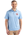 Ole Miss Rebels College Vault Cutter & Buck Coastline Epic Comfort Recycled Mens Polo Atlas Light Blue Front