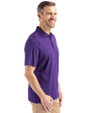 LSU Tigers College Vault Cutter & Buck Coastline Epic Comfort Recycled Mens Polo College Purple Side