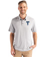 Tulsa Drillers Cutter & Buck Coastline Epic Comfort Recycled Mens Polo CONCRETE Front