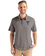 Tulsa Drillers Cutter & Buck Coastline Epic Comfort Recycled Mens Polo Elemental Grey Front