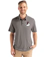 Arizona Cardinals Historic Cutter & Buck Coastline Epic Comfort Recycled Mens Polo Elemental Grey Front