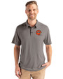 Cincinnati Bengals Historic Cutter & Buck Coastline Epic Comfort Recycled Mens Polo Elemental Grey Front