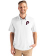 Philadelphia Phillies Cooperstown Cutter & Buck Coastline Epic Comfort Recycled Mens Polo White Front