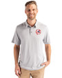 New York Yankees Cooperstown Cutter & Buck Coastline Epic Comfort Recycled Mens Polo CONCRETE Front
