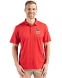 Los Angeles Dodgers Stars & Stripes Cutter & Buck Coastline Epic Comfort Recycled Mens Polo Red Front