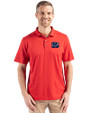 Cincinnati Bengals Americana Cutter & Buck Coastline Epic Comfort Recycled Mens Polo Red Front