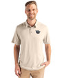 Cincinnati Bearcats College Vault Cutter & Buck Coastline Epic Comfort Recycled Mens Polo Wheat Front
