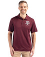 Texas A&M Aggies Alumni Cutter & Buck Coastline Epic Comfort Recycled Mens Polo Bordeaux Front