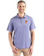 Clemson Tigers Alumni Cutter & Buck Coastline Epic Comfort Recycled Mens Polo Hyacinth Front