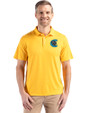 Charlotte Knights Cutter & Buck Coastline Epic Comfort Recycled Mens Polo College Gold Front